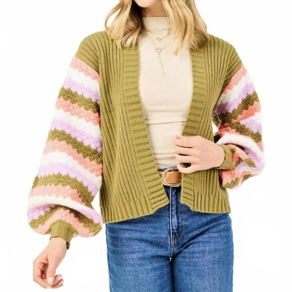 MARY SQUARE Sweaters - NEW MARY SQUARE pippa cardigan green sweater in green
